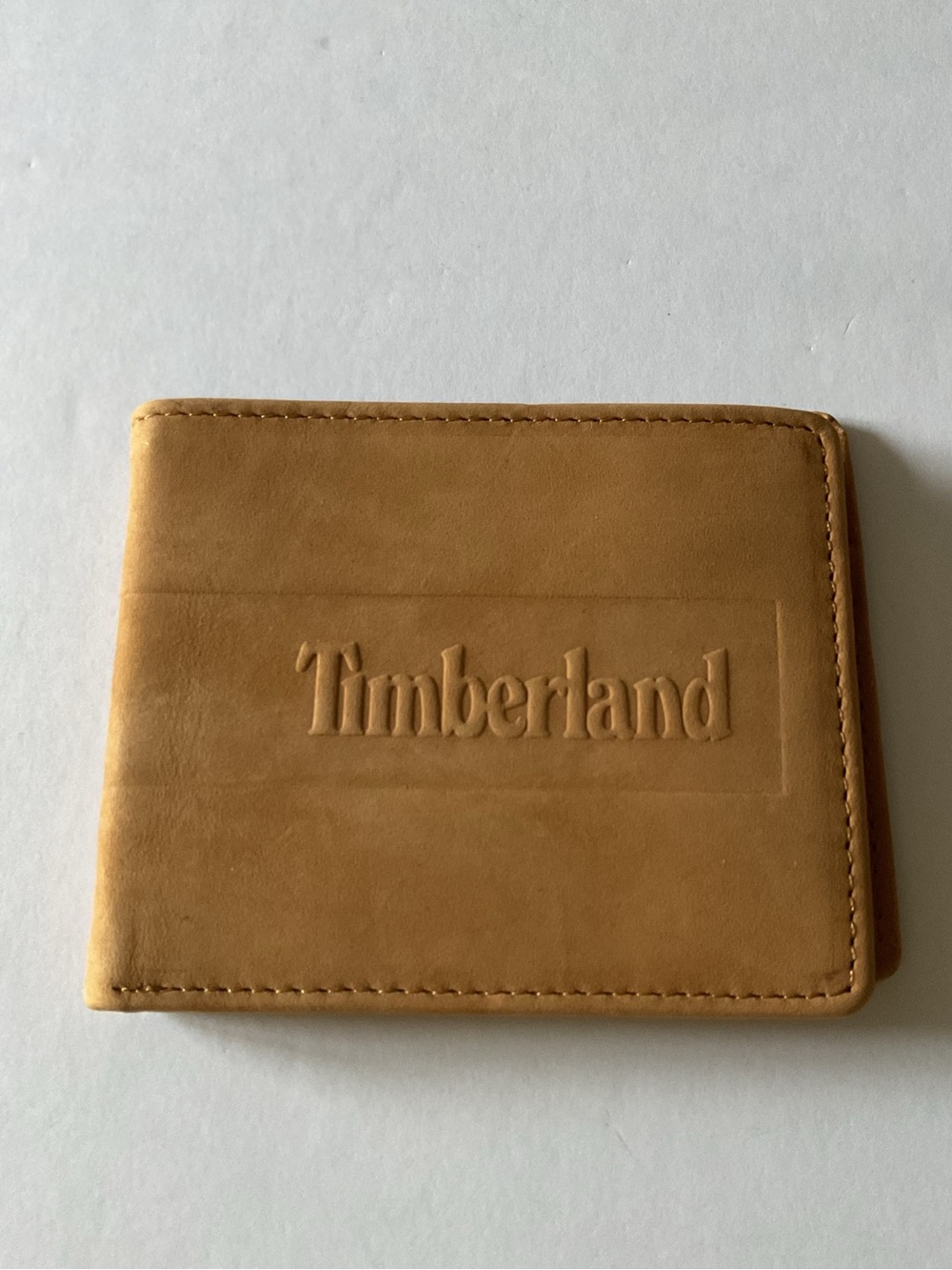 TIMBERLAND WHEATLOCK NUBUCK SUEDE BIFOLD WALLET 1973 TAN NWOT